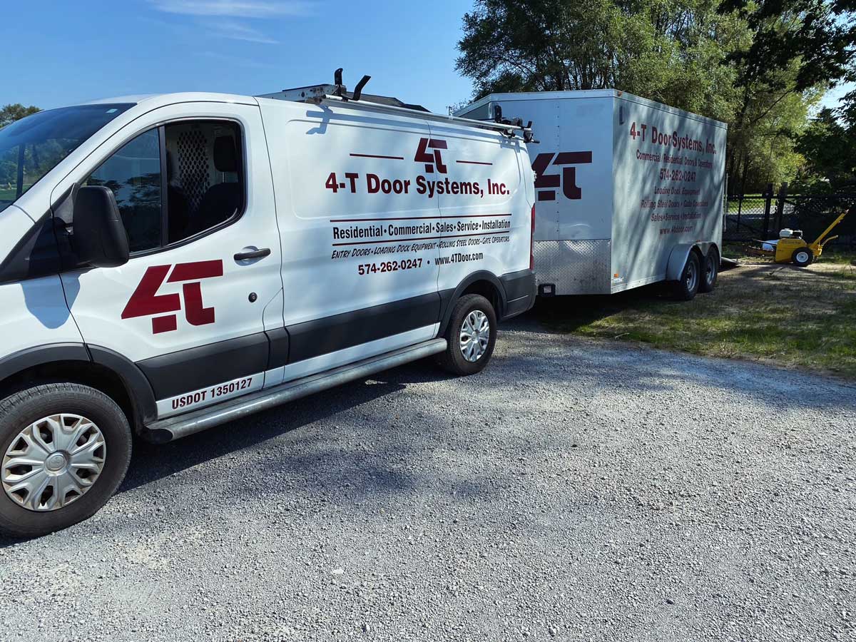 4-T Door Systems Company Van with Branding